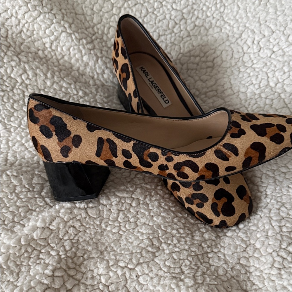 Karl Lagerfeld Leopard Print Women's Heels
